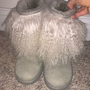 RARE UGG sheepskin Mongolian hair boot